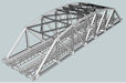 Download the .stl file and 3D Print your own 145 FT Double Track Arched Truss Bridge HO scale model for your model train set.